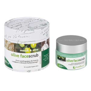 OLIVE FACE SCRUB Krem peelingujący do twarzy z olejkiem z drzewa herbacianego